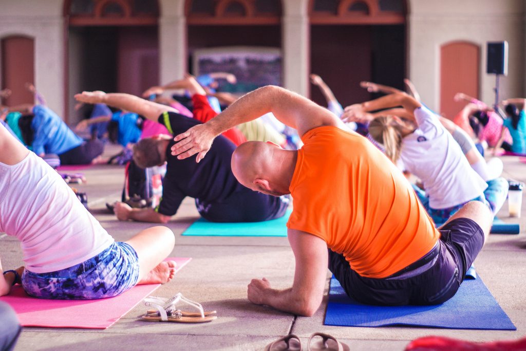 Group doing pilates